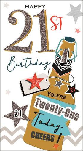Picture of HAPPY 21ST BIRTHDAY CARD